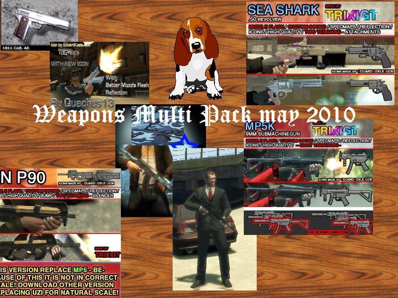 Скачать Модификацию GTA 4 Weapons Multi Pack may 2010