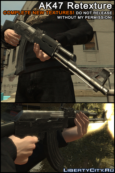 Скачать Модификацию GTA 4 AK47 Retextured