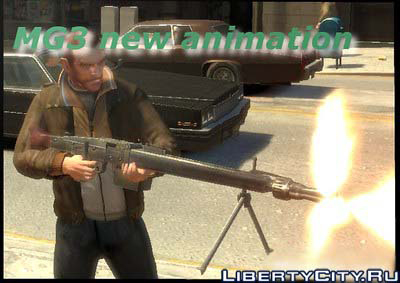 Скачать Модификацию GTA 4 MG3 (New Animation)